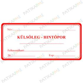 20*55mm Külsőleg-Hintőpor címke (1000db/tek)