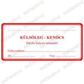   20*55mm Külsőleg-Kenőcs Hűvös helyen tartandó címke (1000db/tek)