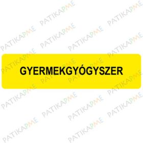   10*45mm "Gyermekgyógyszer" sárga címke (1000db/tek)