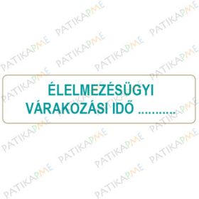   10*45mm "Élelmezésügyi várakozási idő" címke (1000db/tek)