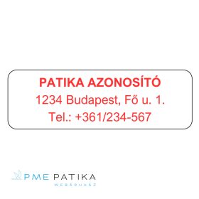 15*50mm Patika azonosító piros (2000db/tek)
