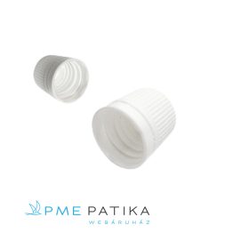   18mm garanciazáras fehér műanyag kupak (folyadéküveghez)