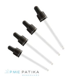 50ml pipettás műanyag kupak fekete (18mm)