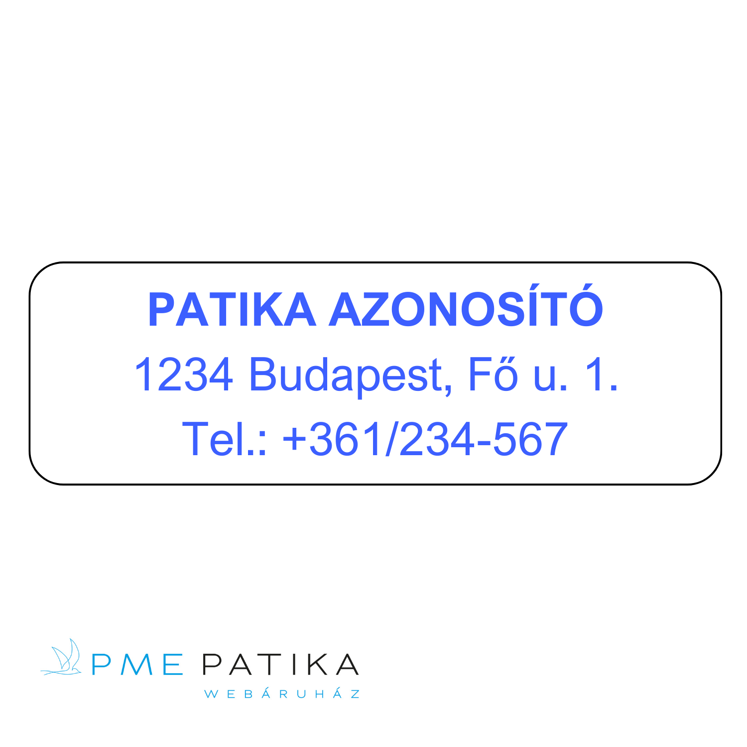 12*38mm Patika azonosító kék (2000db/tek)