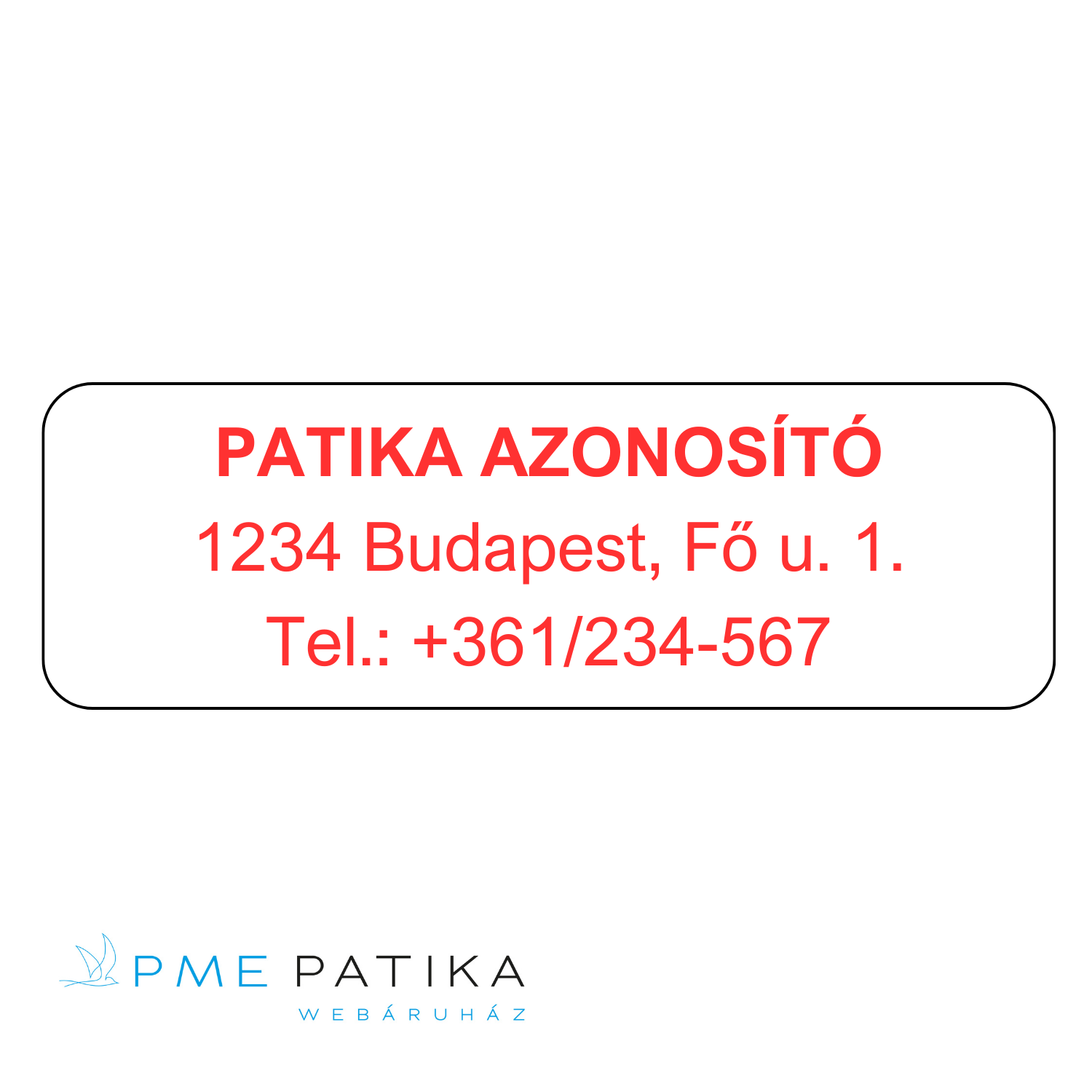 12*38mm Patika azonosító piros (2000db/tek)