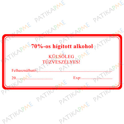 30*60mm Külsőleg-70% hígított alkohol (1000db/tek)