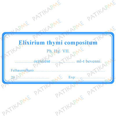 30*60mm Belsőleg-Elixirium thymi compositum (1000db/tek)